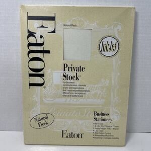 Eaton Private Stock Business Stationary 24lb 8.5x11 Natural Fleck 80 Sheets